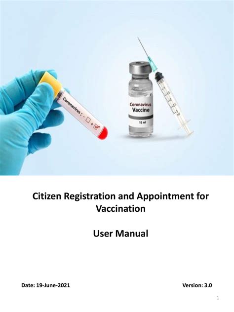 Citizen Registration and Appointment for Vaccination User .